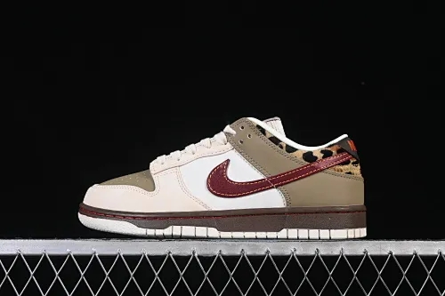 All categories Nk SB Dunk Series Nk SB Dunk Low low-top sneakers Nike SB Dunk Low "Khaki Leopard" beige zebra hair low-top casual sneakers IM6687-262